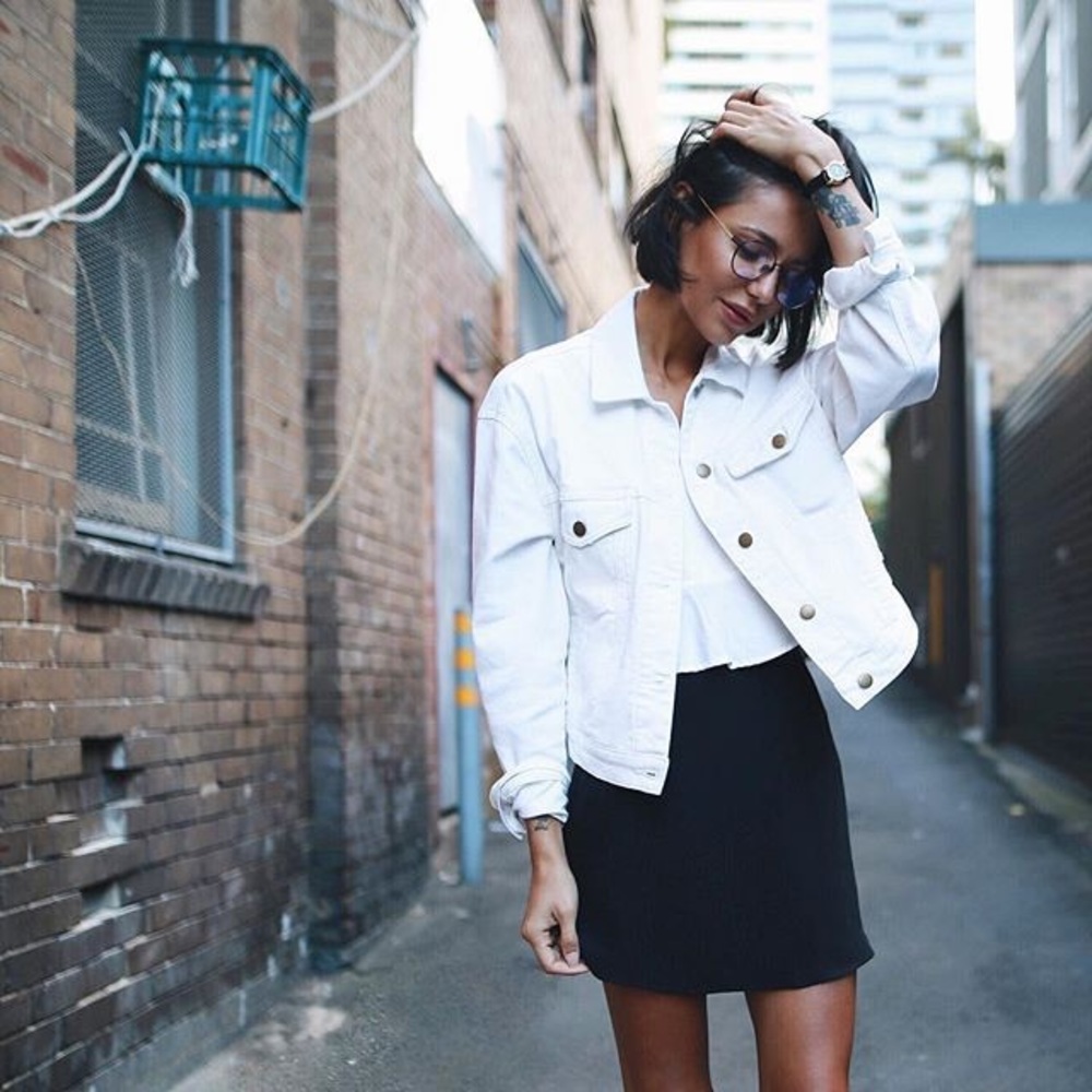 White denim jacket